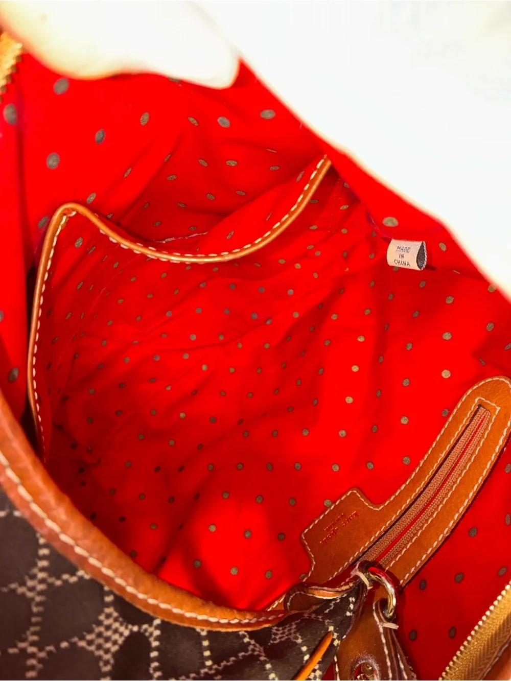 Vintage Kate Spade Classic Noel Kate Canvas Hobo Bag with Red Stripe